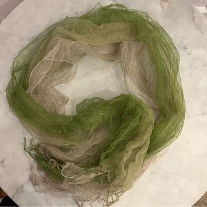 Green and gray scarf